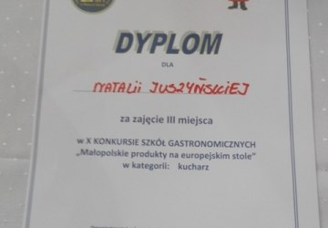 X Konkurs Sądeckich Szkół Gastronomicznych w kategorii: Kucharz.